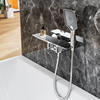 Digital Display Brass Waterfall Mixer Faucet with Handheld Shower Set