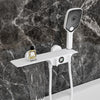 Digital Display Brass Waterfall Mixer Faucet with Handheld Shower Set