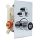 Digital Shower Mixer Valve Brass 2 or 3 Way Wall Mounted Bath Mixer