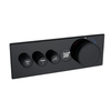 Digital Thermostatic Solid Brass Triple Mixer Valve Shower Set Panel