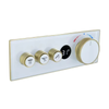 Digital Thermostatic Solid Brass Triple Mixer Valve Shower Set Panel