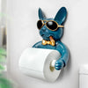 Dog Design Toilet Paper Holder Hygiene Resin Free Punch Hand Tissue Box