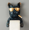 Dog Design Toilet Paper Holder Hygiene Resin Free Punch Hand Tissue Box