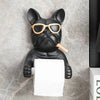 Dog Design Toilet Paper Holder Hygiene Resin Free Punch Hand Tissue Box