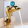 Dolphin Crane Basin Faucet Bathroom Sink Hot and Cold Mixer Tap