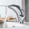 Dolphin Style Brass Basin Faucet Hot Cold Deck Mounted Mixer Water Tap
