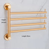 Double Pole Multi Pole Bath Towel Rack Golden Rotating Towel Rack