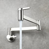 Double Switch Basin Faucet Kitchen In-Wall Foldable Single Cold Tap