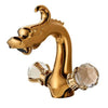 Dragon Bathroom Sink Faucet Double Luxurious Crystal Handwheel Tap