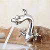 Dragon Carved Basin Faucet Sink Faucet Dual Handle Bathroom Mixer Tap