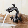 Dragon Carved Basin Faucet Sink Faucet Dual Handle Bathroom Mixer Tap