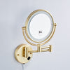 Dressing Mirror 8 inch two side Wall Mounted Gold Square LED Mirror