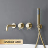 Dual Control Brass Bathroom Shower Faucet Luxury Type Bathtub Tap