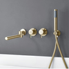Dual Control Brass Bathroom Shower Faucet Luxury Type Bathtub Tap