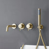 Dual Handle Split Type Dual Control Bathtub Tap With Wall Mounted Design