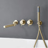 Dual Handle Split Type Dual Control Bathtub Tap With Wall Mounted Design