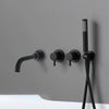 Dual Handle Split Type Dual Control Bathtub Tap With Wall Mounted Design