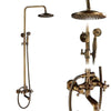 Elegant Shower Set with Brass Antique Finish Vintage Brass Shower Set