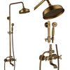 Elegant Shower Set with Brass Antique Finish Vintage Brass Shower Set