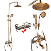 Elegant Shower Set with Brass Antique Finish Vintage Brass Shower Set