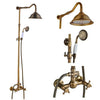 Elegant Shower Set with Brass Antique Finish Vintage Brass Shower Set