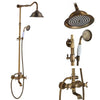 Elegant Shower Set with Brass Antique Finish Vintage Brass Shower Set