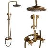 Elegant Shower Set with Brass Antique Finish Vintage Brass Shower Set