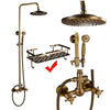 Elegant Shower Set with Brass Antique Finish Vintage Brass Shower Set