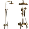 Elegant Shower Set with Brass Antique Finish Vintage Brass Shower Set