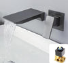 Elegant Waterfall Faucet Wall Mounted Durable Brass Material