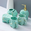 Elephant Shape Ceramic Bottles Home Bathroom Accessories Set