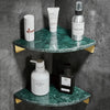 Emerald Marble Corner Shelf Bathroom Cosmetic and Shower Storage Rack