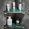 Emerald Marble Corner Shelf Bathroom Cosmetic and Shower Storage Rack