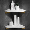 Emerald Marble Corner Shelf Bathroom Cosmetic and Shower Storage Rack