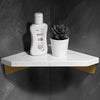 Emerald Marble Corner Shelf Bathroom Cosmetic and Shower Storage Rack