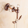 European Style Crystal Metal Coat Hooks Decorative Wall Hooks