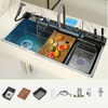 Extra Large Stainless Steel Kitchen Multifunctional Dishwashing Sink