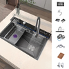 Extra Large Stainless Steel Kitchen Multifunctional Dishwashing Sink