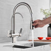 Flexible Brass Kitchen Water Filter Faucet Kitchen Faucets Dual Spout Filter Faucet In Colors