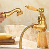 Flexible Pull Out Faucet Golden Polish Basin Sink Mixer Faucet
