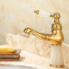Flexible Pull Out Faucet Golden Polish Basin Sink Mixer Faucet