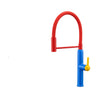 Flexible Silicone Kitchen Faucet Swivel Dual Spray Hot Cold Mixer Tap