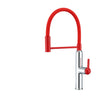 Flexible Silicone Kitchen Faucet Swivel Dual Spray Hot Cold Mixer Tap