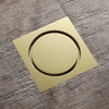 Floor Drain Brass Rose Gold Square Bathroom Shower Waste Strainer