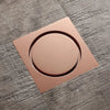 Floor Drain Brass Rose Gold Square Bathroom Shower Waste Strainer