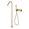 Floor Standing Brass Bathtub Faucet with Hand Shower Bath Mixer Tap