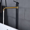 Flooring Bath Faucet with Handheld Shower Black Bathtub Mixer Tap