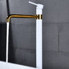 Flooring Bath Faucet with Handheld Shower Black Bathtub Mixer Tap