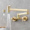 Foldable Brass Kitchen Tap with Hot Cold Water Mixer Pot Filler Tap