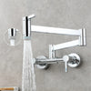 Foldable Brass Kitchen Tap with Hot Cold Water Mixer Pot Filler Tap